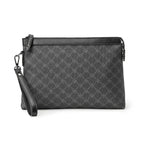Petite pochette homme  luxe en plaid Noir-ShopGET® 