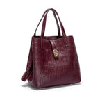 Sac cabas femme classic retro Burgundy-Argent-Gold-Vert-Kaki-Marron-Noir-ShopGET® 