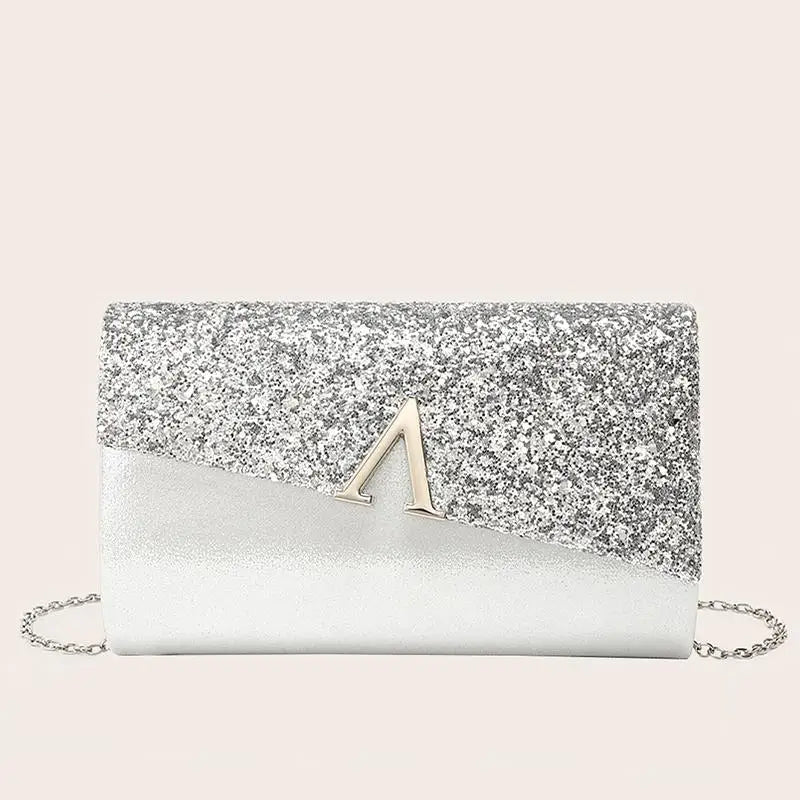 Pochette femme or en forme d'enveloppe champagne / 23 x 6 x 14cm-Argent / 23 x 6 x 14cm-Dorée / 23 x 6 x 14cm-ShopGET® 