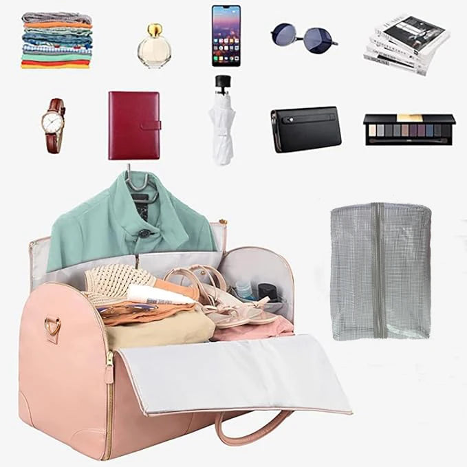 Sac weekend homme de luxe tendance Noir-Blanc-Rose-ShopGET® 