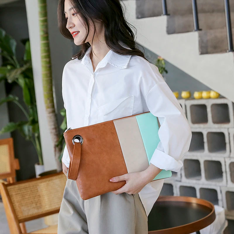 Pochette femme tendance en cuir A / 33x1x24cm-B / 33x1x24cm-C / 33x1x24cm-ShopGET® 