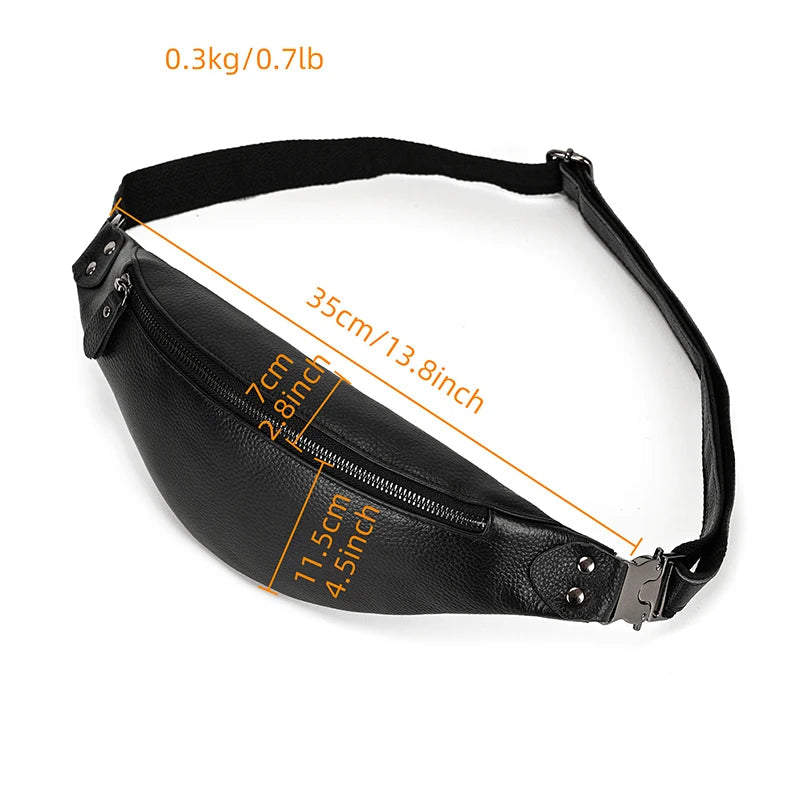 Sac banane en cuir pour homme chic