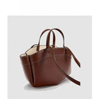 Mini sac cabas en cuir pour les femmes Magneta Couleur-Marron-Noir-ShopGET® 