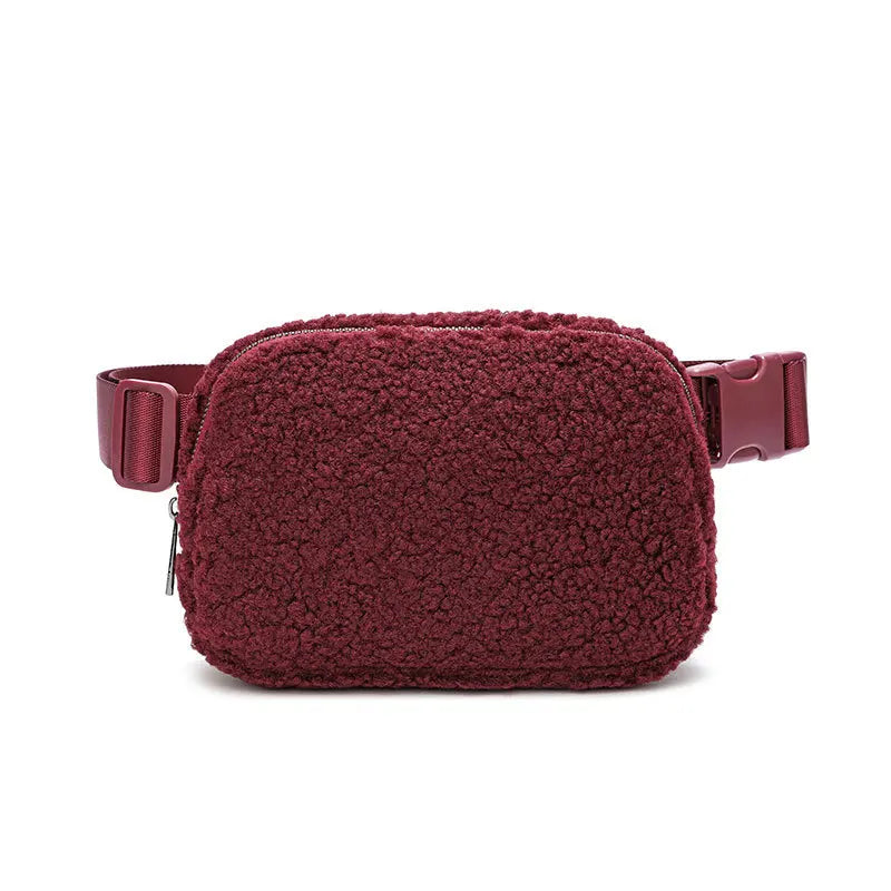 Sac banane velours kaki ceinture