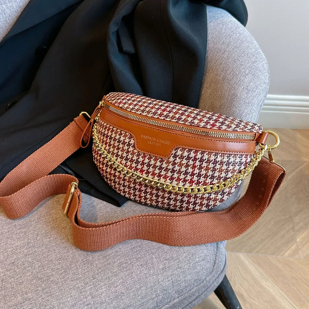 sac banane femme tendance grand capacité à chaine
