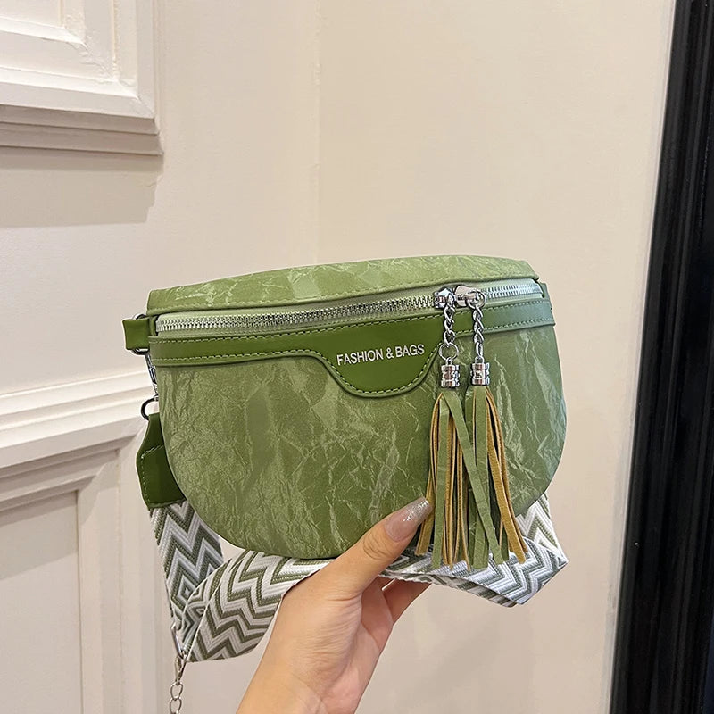 Sac banane femme chic  décontracté vert
