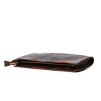 Pochette homme de luxe en cuir Noir-Marron-ShopGET® 