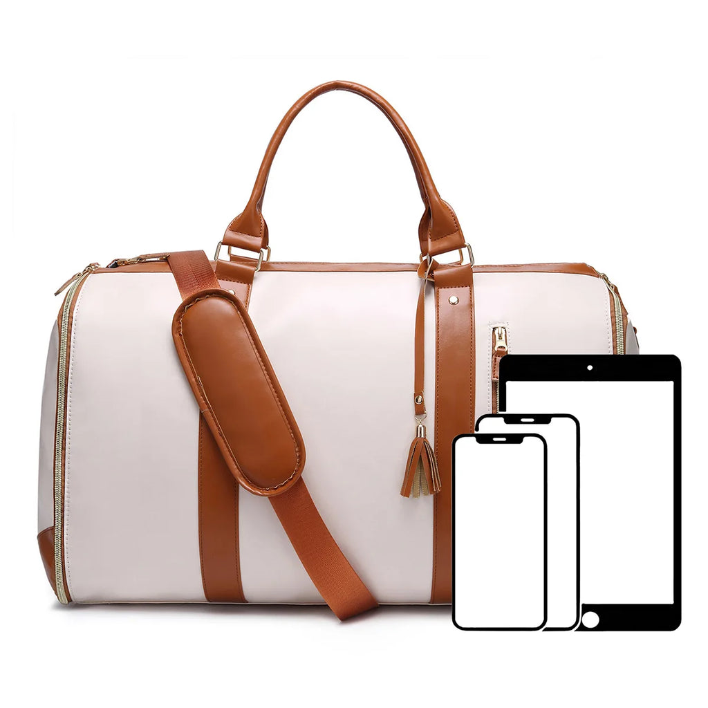 Sac weekend femme de voyage luxueux et pliable Noir A / OFFERTE-Bleu / OFFERTE-Noir / OFFERTE-Beige / OFFERTE-Rose / OFFERTE-ShopGET® 