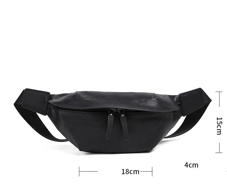 Sac banane imperméable en cuir pour homme - ShopGET®