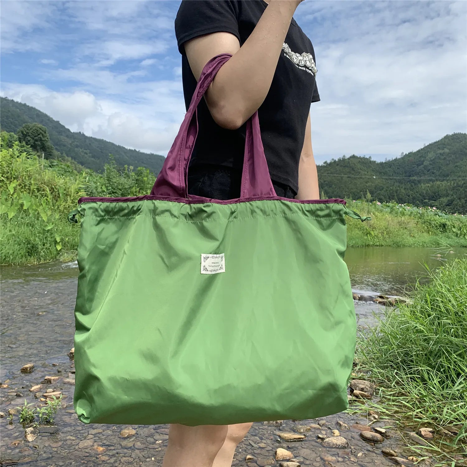 sac cabas courses original pour femme Dark Bleu-Coral-Bleu-Noir-Jaune-Vert-Rouge A-Orange-Rouge B-Gris-ShopGET® 