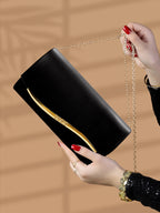 Pochette femme de luxe Blanc-Noir-Rouge-ShopGET® 