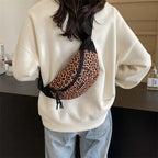 Sac banane léopard à bandoulière solide