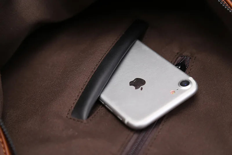 Sac weekend en cuir pour femme à bandoulière Marron / OFFERTE-ShopGET® 