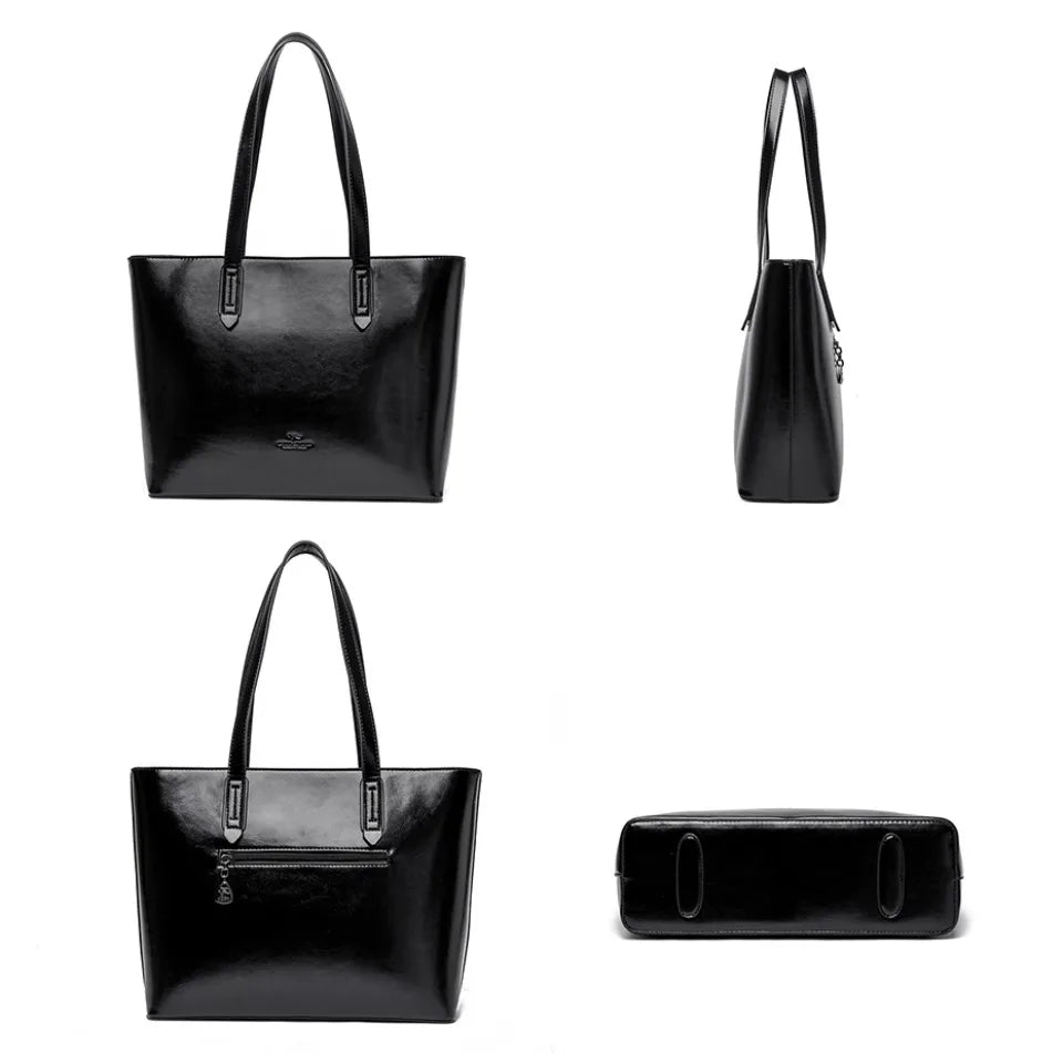 Sac cabas noir classique moderne Noir-Rouge-Jaune-Marron-Bleu-ShopGET® 