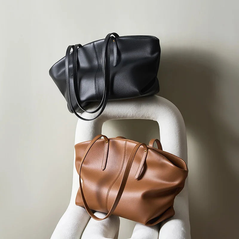 Sac cabas noir Eleonora Noir-Marron-ShopGET® 