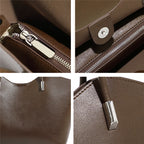 Sac cabas en cuir  souple femme Burgundy-Noir-Café-Marron-ShopGET® 