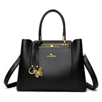 Sac cabas en cuir noir Rouge-Noir-Beige-Kaki-ShopGET® 