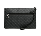 Pochette homme plaid en forme d'enveloppe Noir / 30cm x 19cm x 2cm-Noir / 27cm x 17cm x 2cm-ShopGET® 
