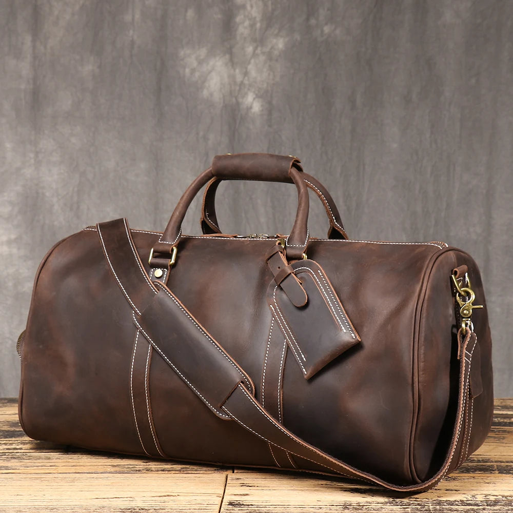 Sac polochon  noir Marron / 50 x 22 x 26cm-Café / 50 x 22 x 26cm-Noir / 50 x 22 x 26cm-ShopGET® 