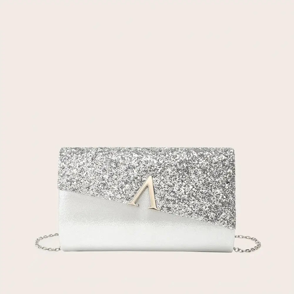 Pochette femme or en forme d'enveloppe champagne / 23 x 6 x 14cm-Argent / 23 x 6 x 14cm-Dorée / 23 x 6 x 14cm-ShopGET® 