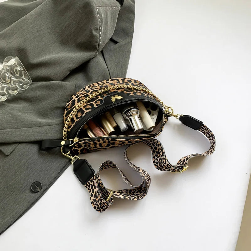 Sac banane léopard avec chaine