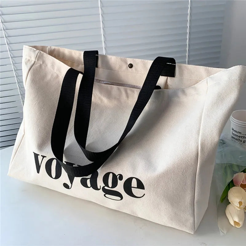 Cabas femme de voyage Beige / 43X32X10cm-ShopGET® 