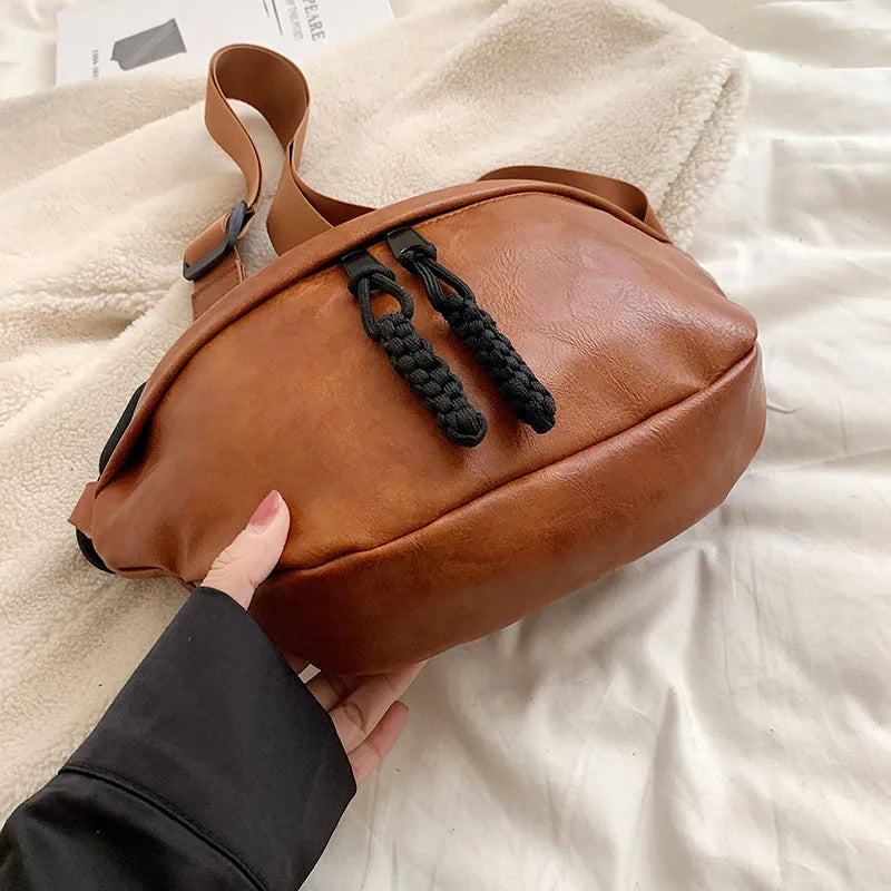 Sac banane en cuir pour épaule et ceinture