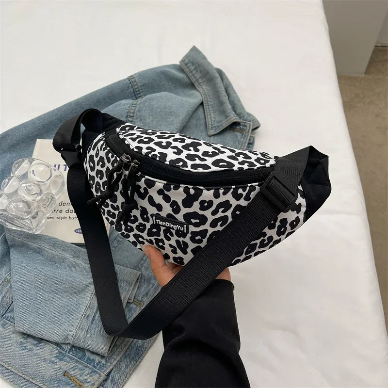 Sac banane léopard à bandoulière solide