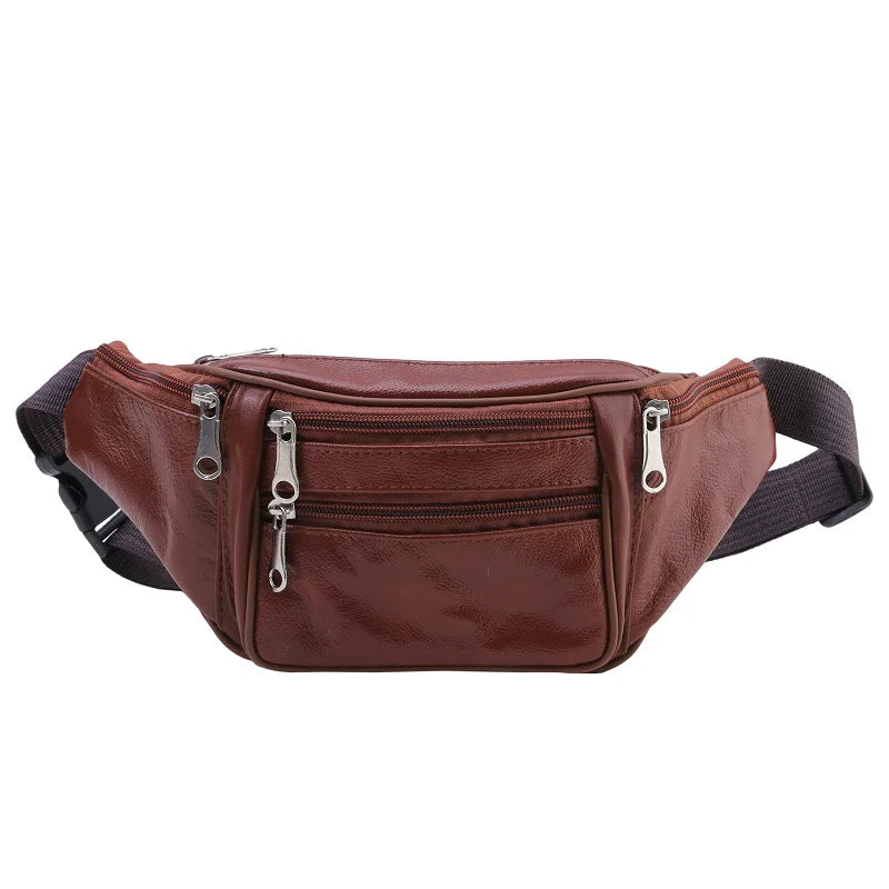 Sac banane en cuir homme