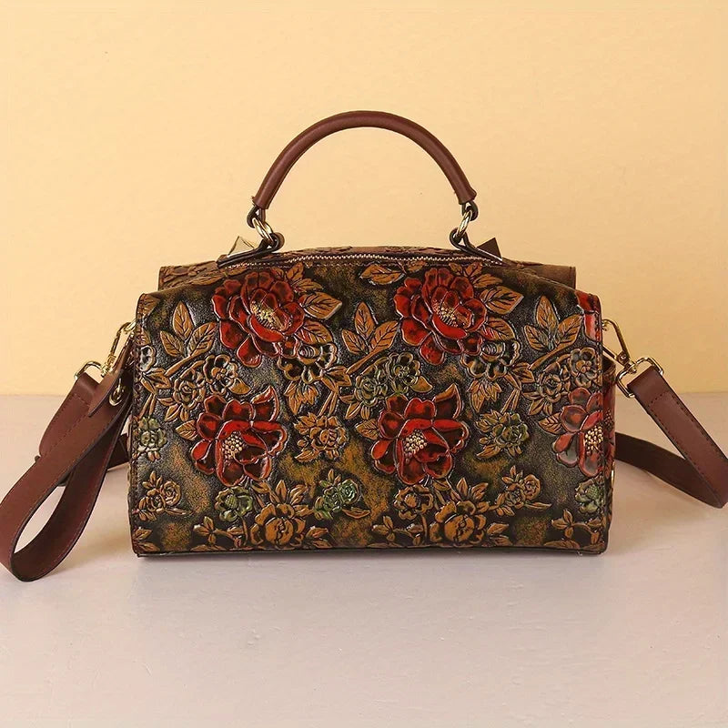 Mini sac cabas en cuir Marron-ShopGET® 