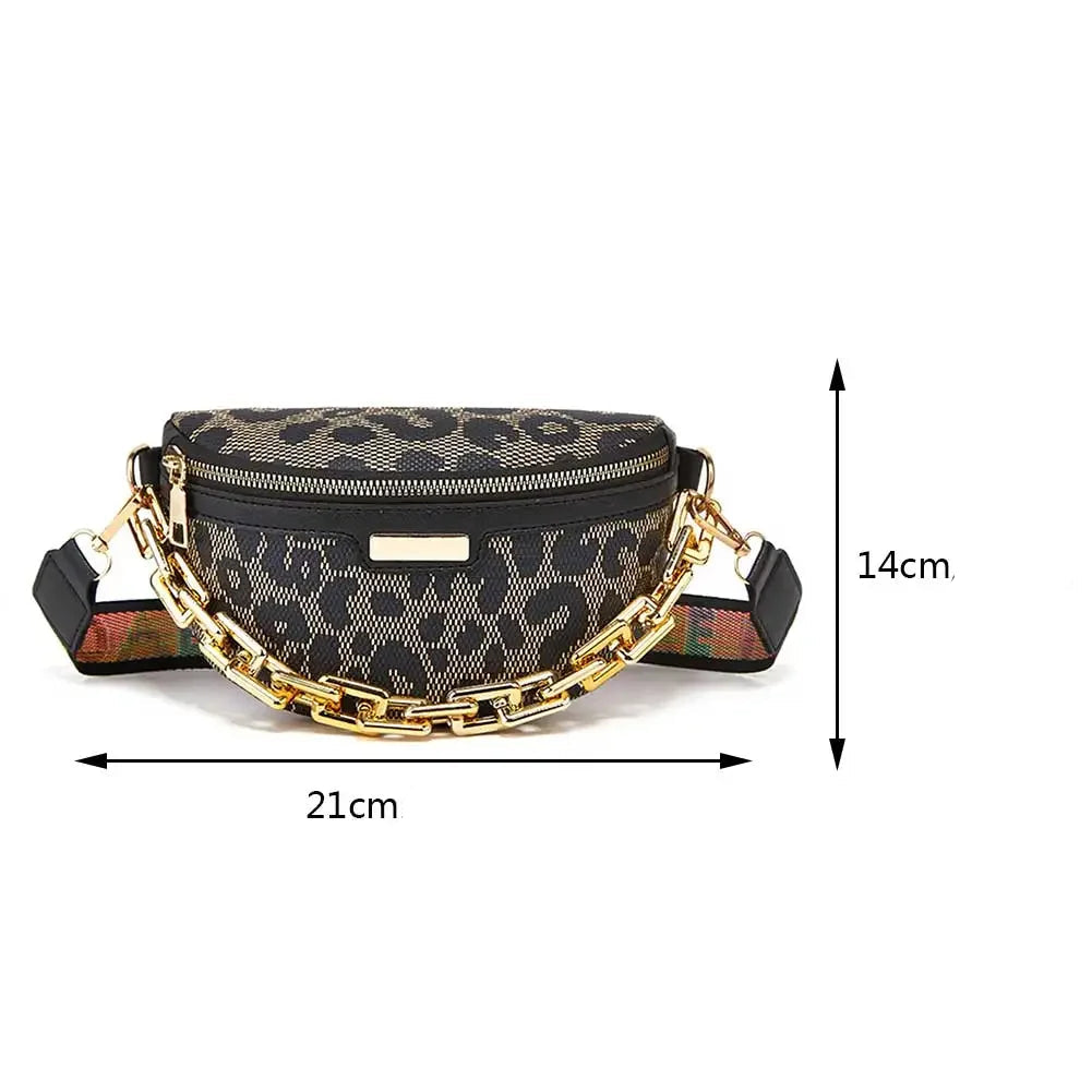 Sac banane léopard décor lettre "love"