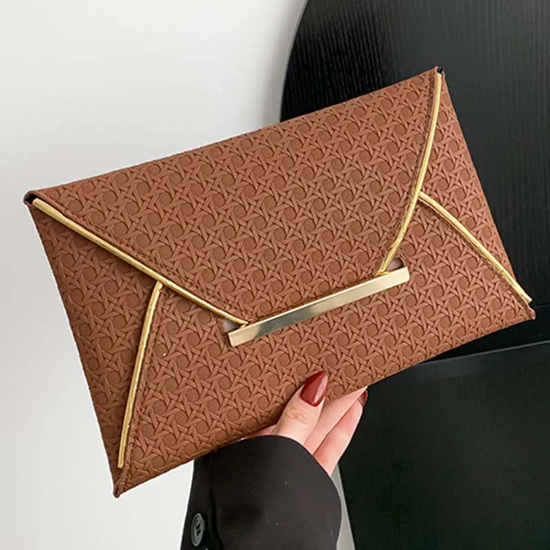 Pochette femme de luxe pas cher en cuir Noir / 28.5 x 10 x 17.5cm-Blanc / 28.5 x 10 x 17.5cm-off Blanc / 28.5 x 10 x 17.5cm-Marron / 28.5 x 10 x 17.5cm-ShopGET® 