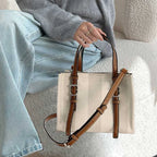 Grand sac cabas en cuir noir Noir / OFFERTE-Beige / OFFERTE-Marron / OFFERTE-ShopGET® 