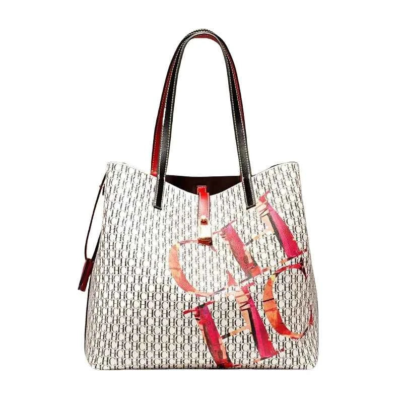 Marque CH Sac cabas femme 33x16x30cm / Blanc-33x16x30cm / Noir-ShopGET 