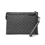 Petite pochette homme  luxe en plaid Noir-ShopGET® 