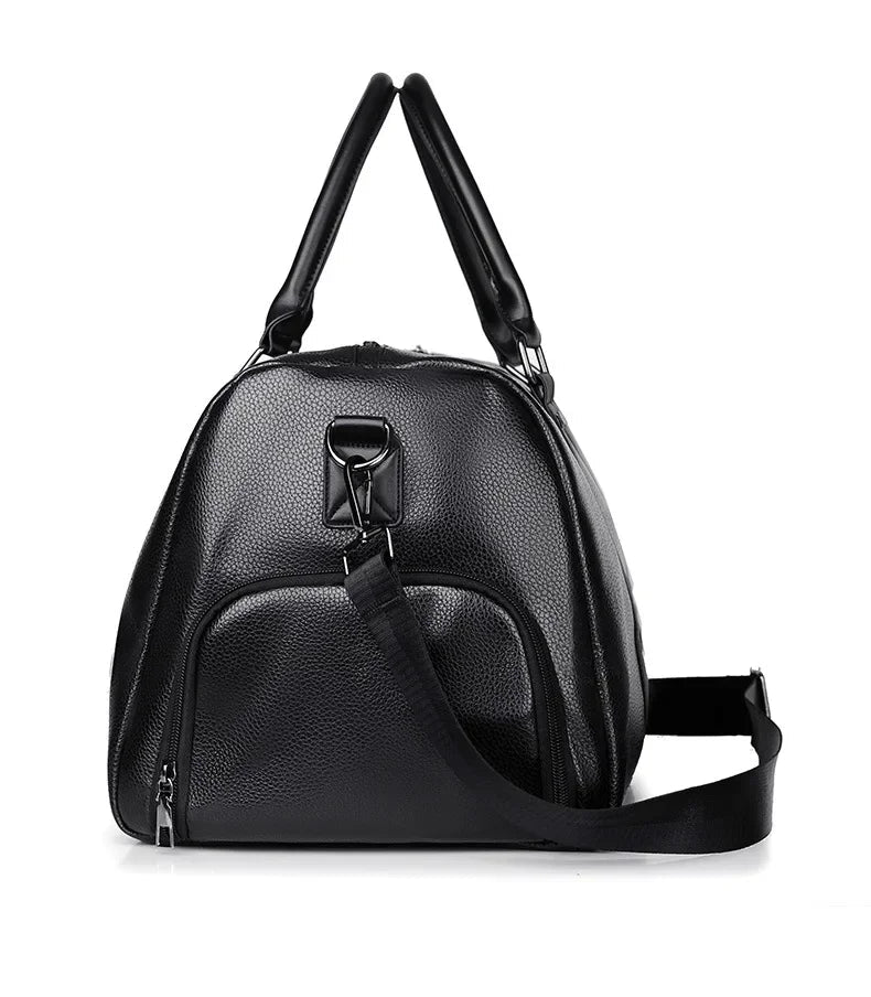 Sac weekend homme cuir marron Marron-Noir-ShopGET® 