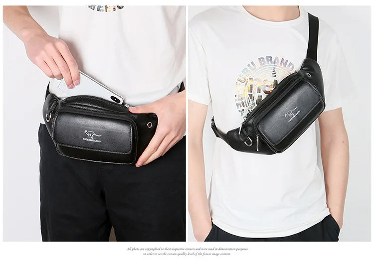 Sac banane cuir kangourou