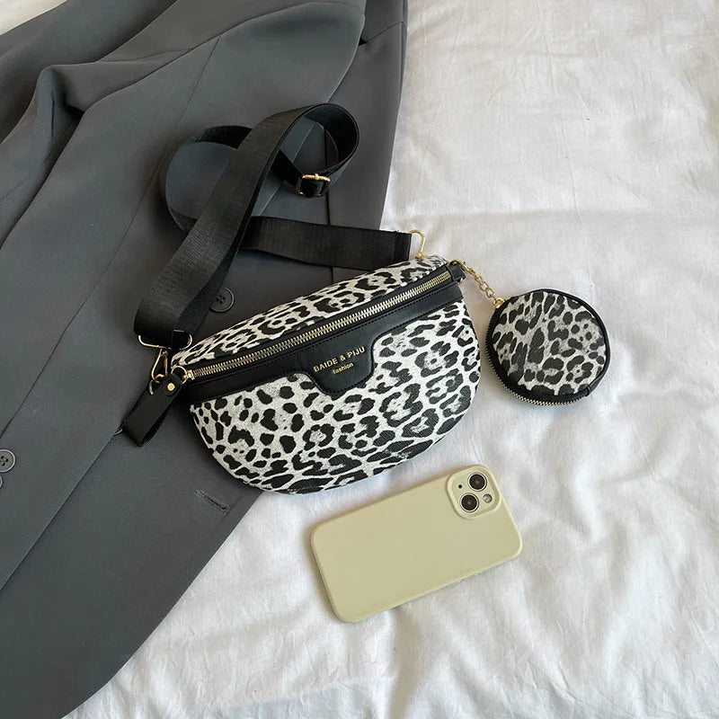 Sac banane léopard demi-lune de haute qualité