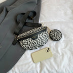 Sac banane léopard demi-lune de haute qualité