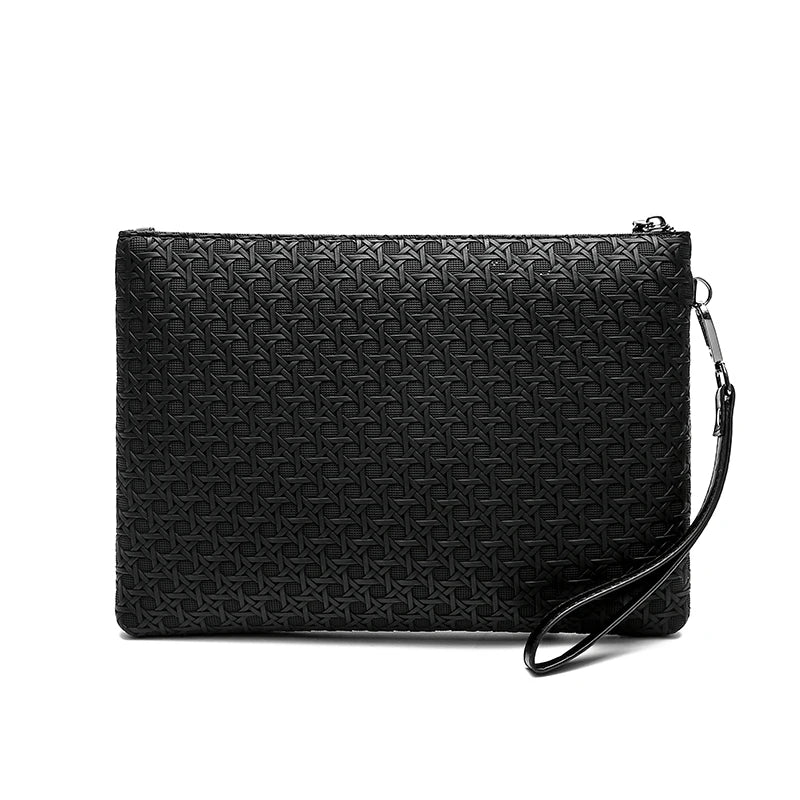 Pochette homme tigre en cuir Noir / 18cm x 23cm x 3cm-Noir / 15cm x 23cm x 3cm-ShopGET® 