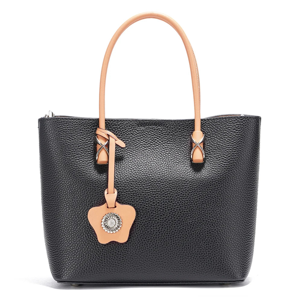 Sac cabas noir Zency Noir-Vert-Kaki-Apricot-Beige-ShopGET® 