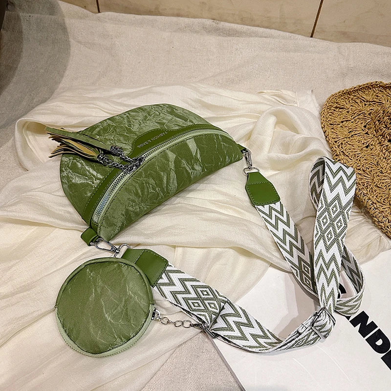 Sac banane femme chic  décontracté vert