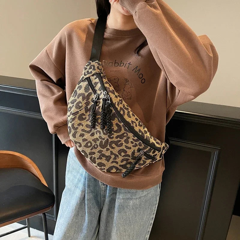 Sac banane léopard grande taille