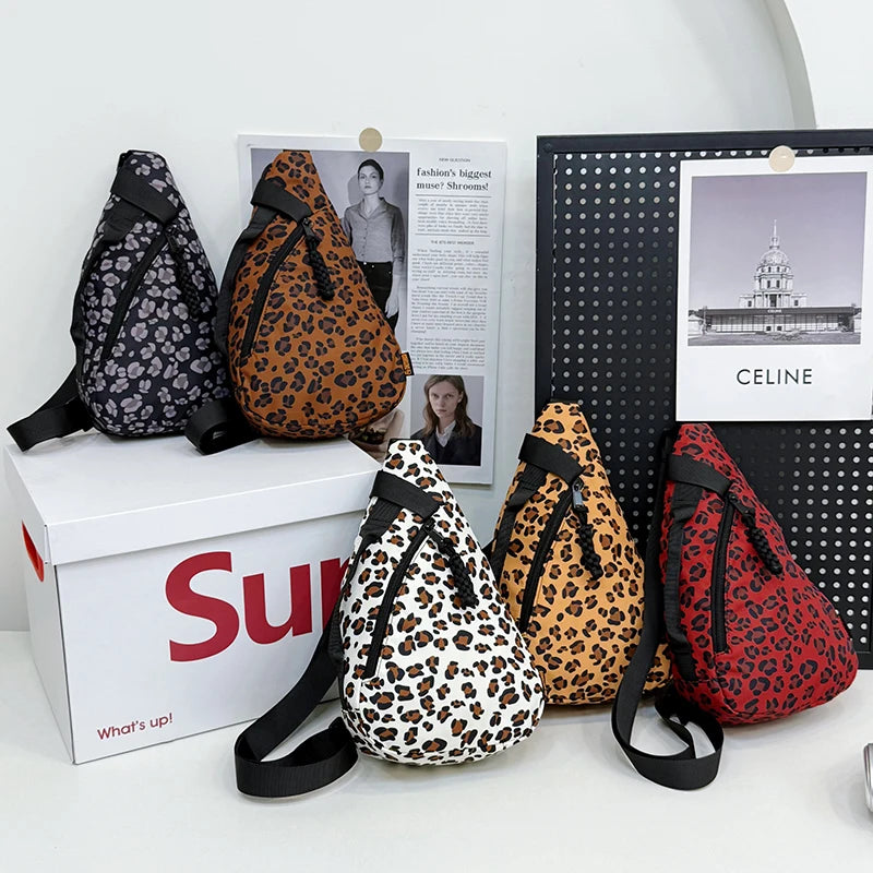 Sac banane léopard poitrine femme