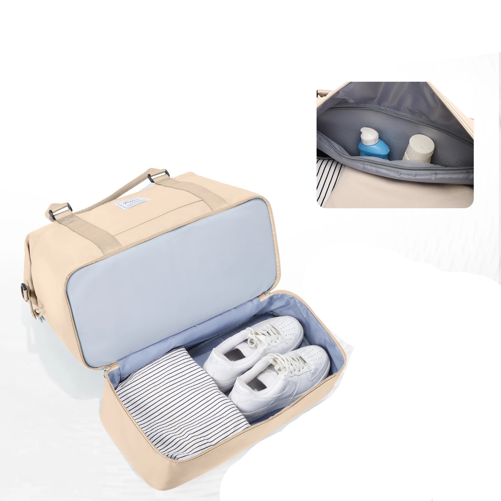 Sac weekend classique pour homme Bleu A-Bleu B-Noir-Beige-Pourpre-Vert-Gris-ShopGET® 