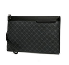 Pochette homme plaid en forme d'enveloppe Noir / 30cm x 19cm x 2cm-Noir / 27cm x 17cm x 2cm-ShopGET® 