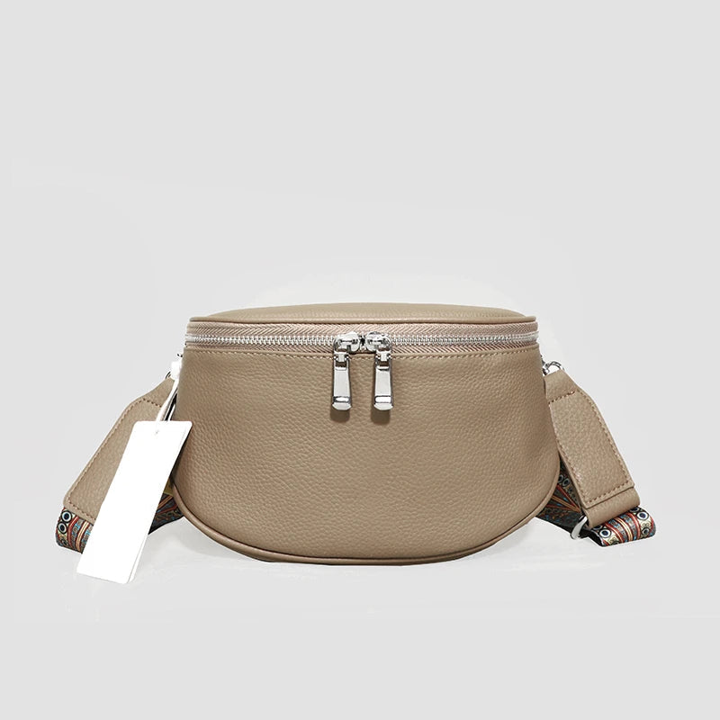 Sac banane femme chic authentique en cuir