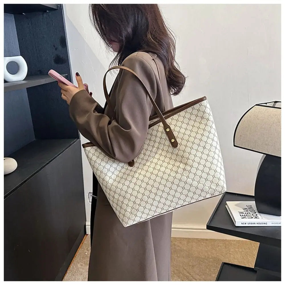 Sac cabas femme de très haute qualité Beige-kaki-Marron-ShopGET® 