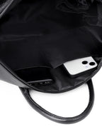 Sac weekend femme en cuir solide et premium Noir-ShopGET® 