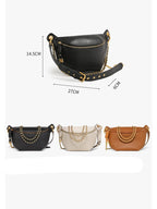 Sac banane en cuir marron authentique